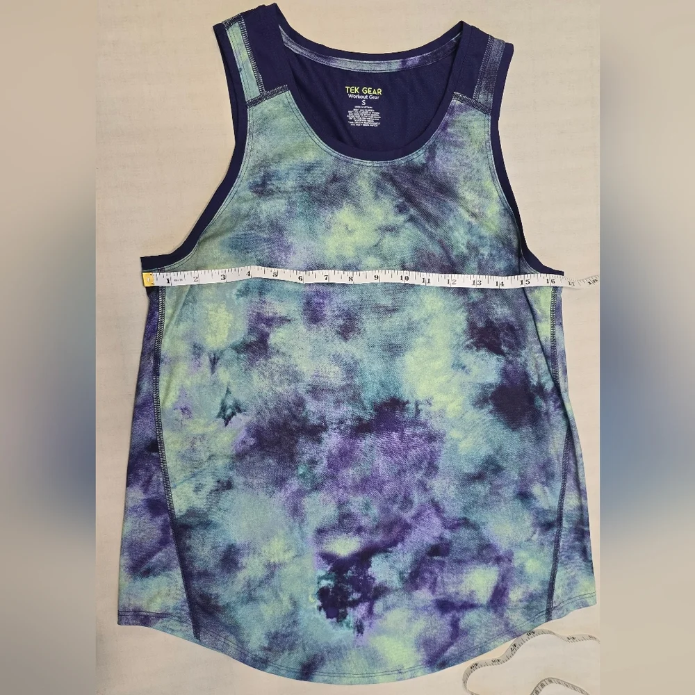 Tek Gear Blue and Green Tie-Dye Tank Top - Picture 7 of 7